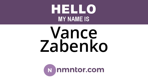 Vance Zabenko
