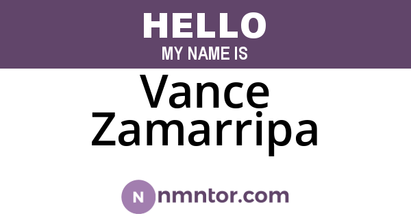 Vance Zamarripa