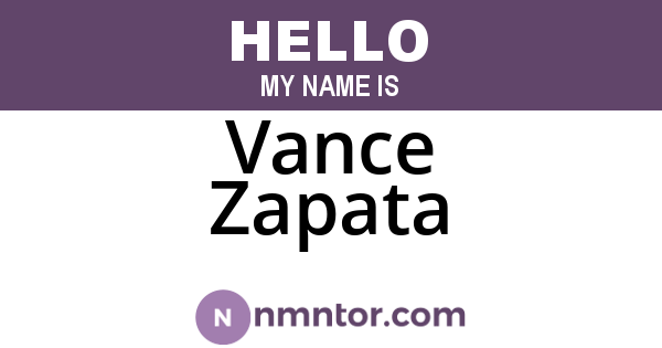 Vance Zapata