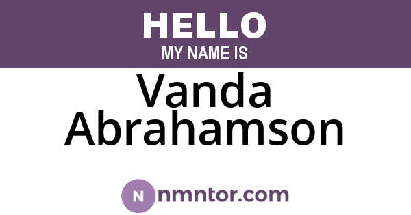 Vanda Abrahamson