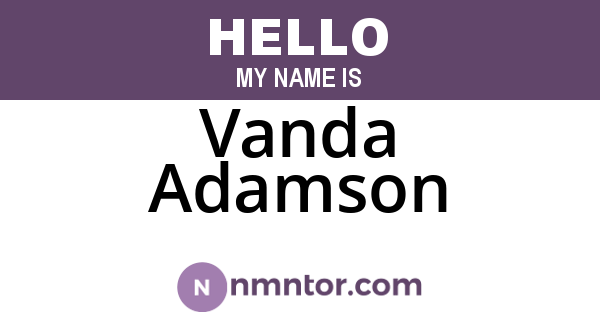 Vanda Adamson