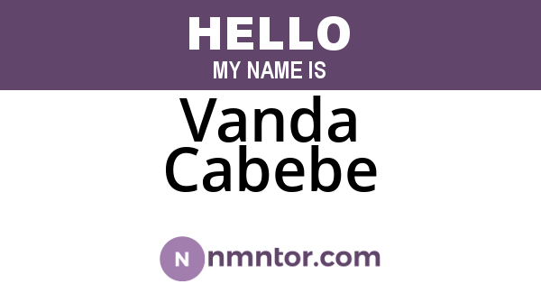 Vanda Cabebe