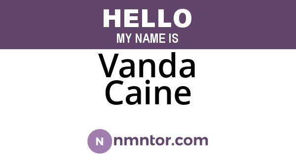 Vanda Caine