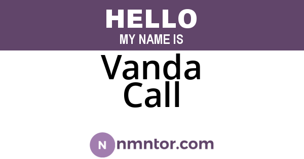 Vanda Call