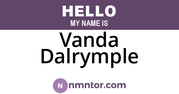 Vanda Dalrymple