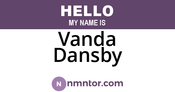 Vanda Dansby