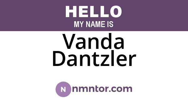 Vanda Dantzler