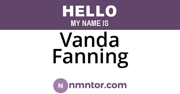 Vanda Fanning