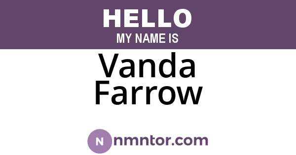 Vanda Farrow