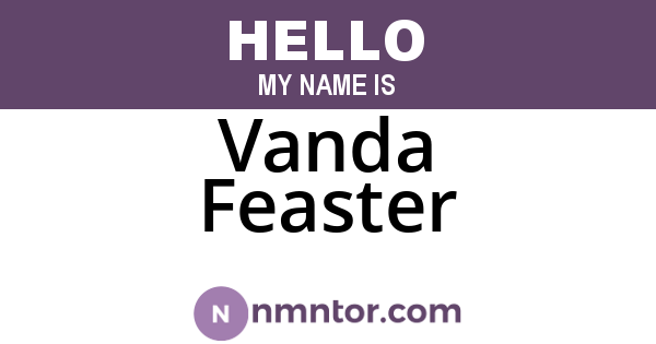 Vanda Feaster