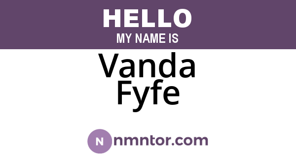 Vanda Fyfe