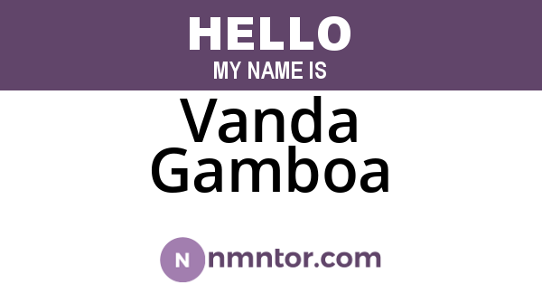 Vanda Gamboa