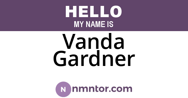 Vanda Gardner