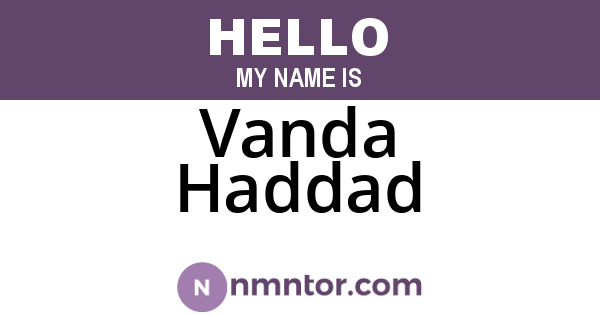 Vanda Haddad