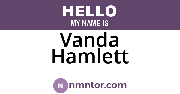 Vanda Hamlett
