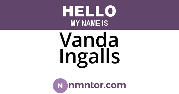 Vanda Ingalls