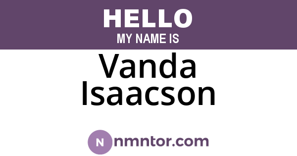 Vanda Isaacson