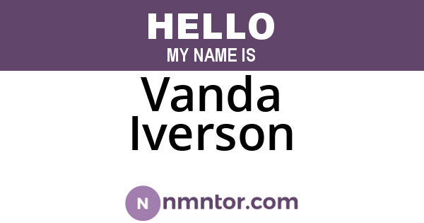 Vanda Iverson