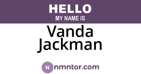 Vanda Jackman