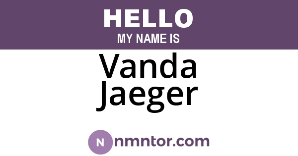 Vanda Jaeger