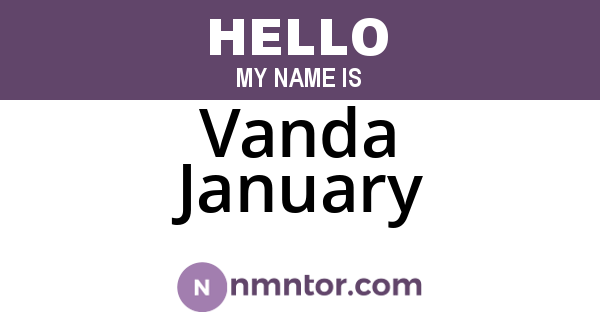 Vanda January
