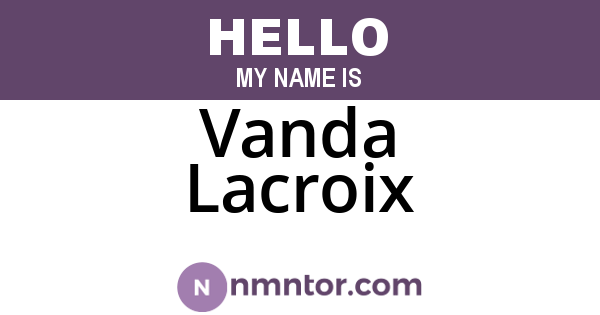Vanda Lacroix