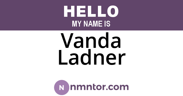 Vanda Ladner