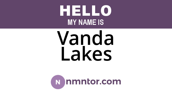 Vanda Lakes