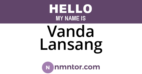 Vanda Lansang