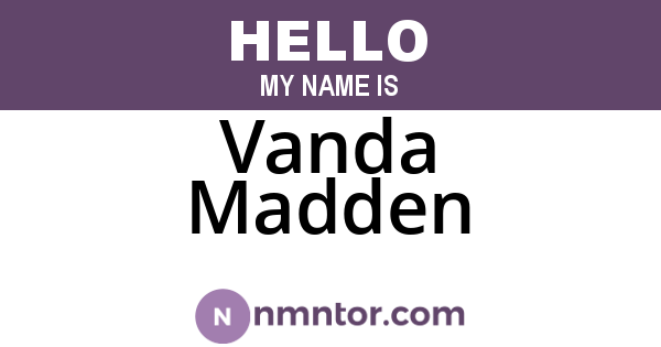 Vanda Madden