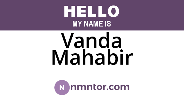 Vanda Mahabir