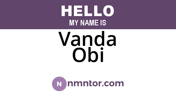 Vanda Obi