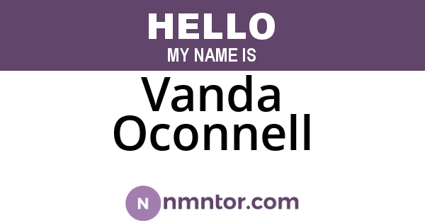 Vanda Oconnell