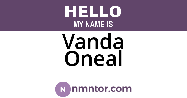 Vanda Oneal