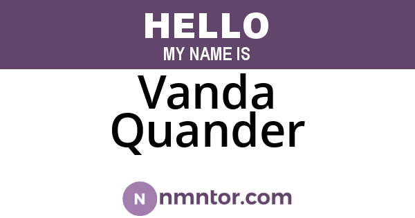 Vanda Quander
