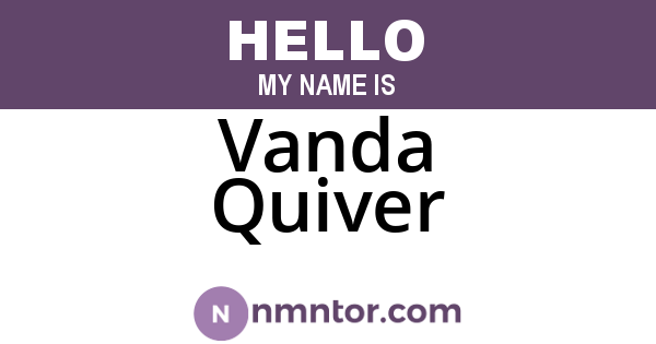 Vanda Quiver