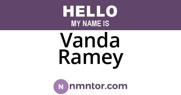 Vanda Ramey
