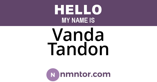 Vanda Tandon