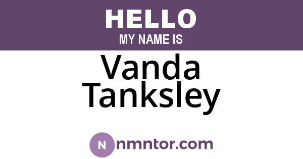 Vanda Tanksley
