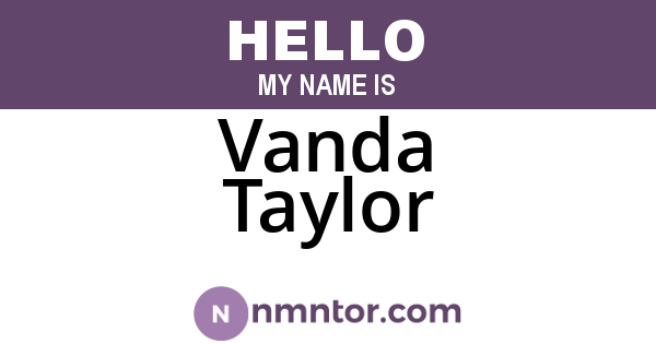 Vanda Taylor
