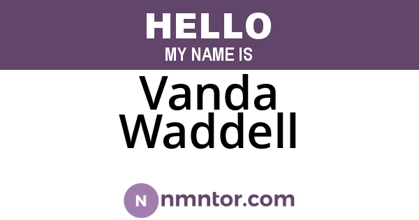 Vanda Waddell