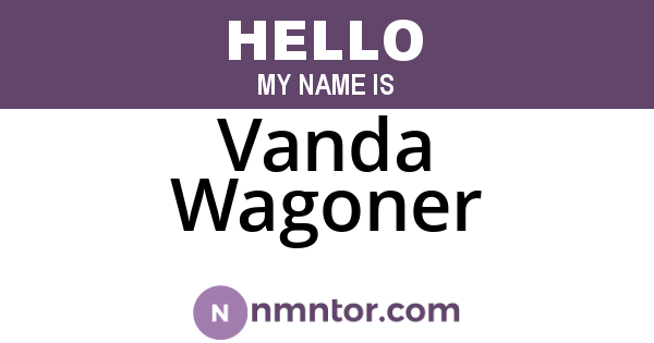 Vanda Wagoner