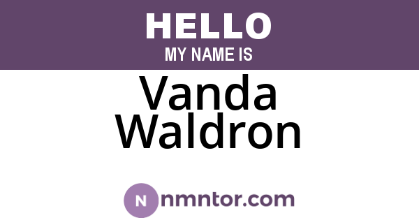 Vanda Waldron