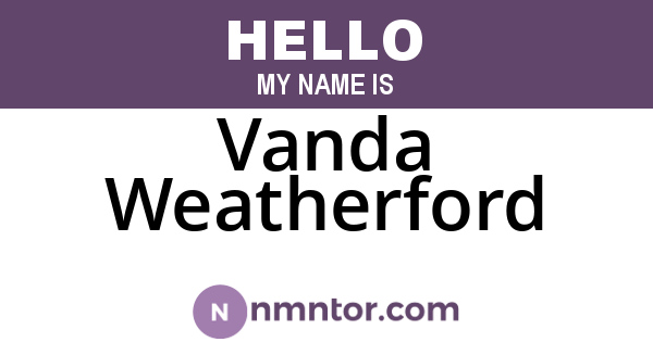 Vanda Weatherford