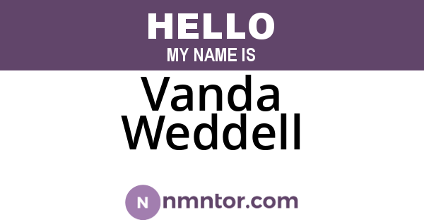 Vanda Weddell
