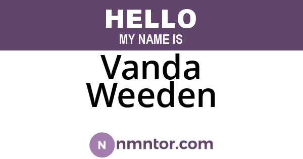 Vanda Weeden