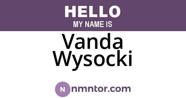 Vanda Wysocki