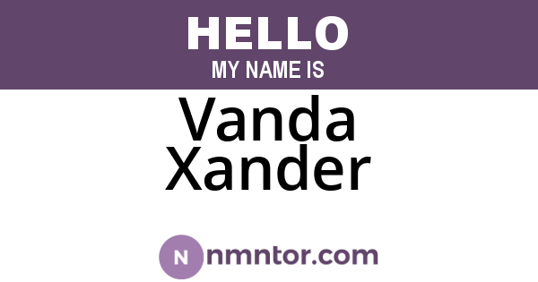 Vanda Xander