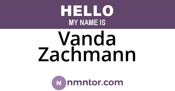 Vanda Zachmann