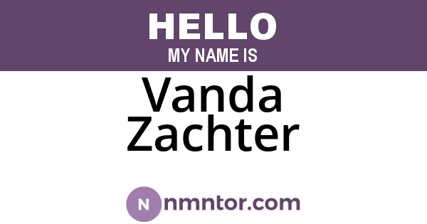 Vanda Zachter